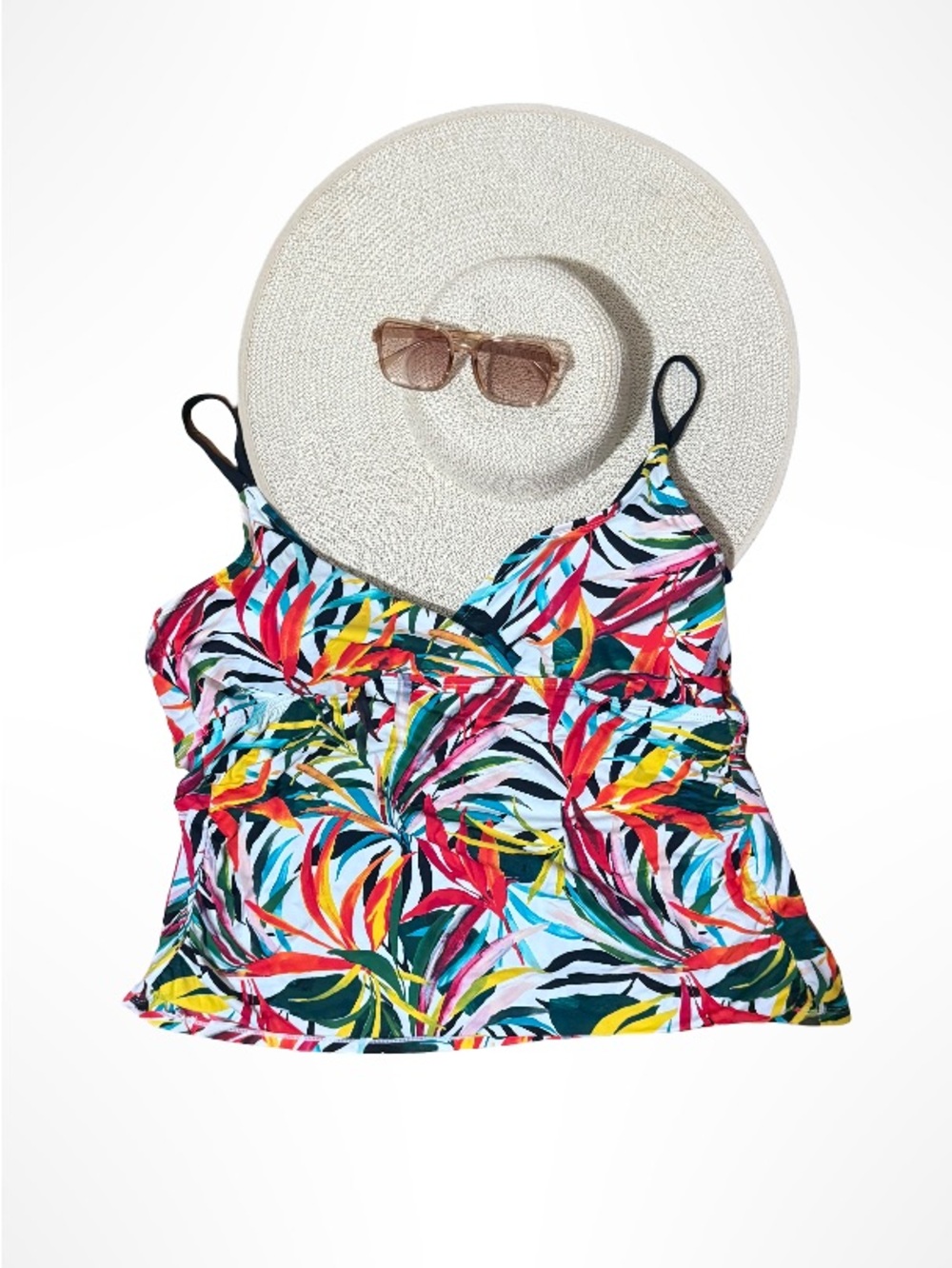 Apt. 9 Multi-Color Tropical Print Swim Top